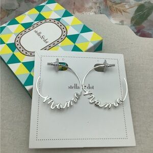 Stella &dot Mama Silver Hoop earrings